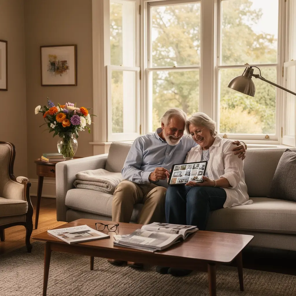 Przytulna sypialnia z wygodnym łóżkiem i eleganckimi dodatkami.