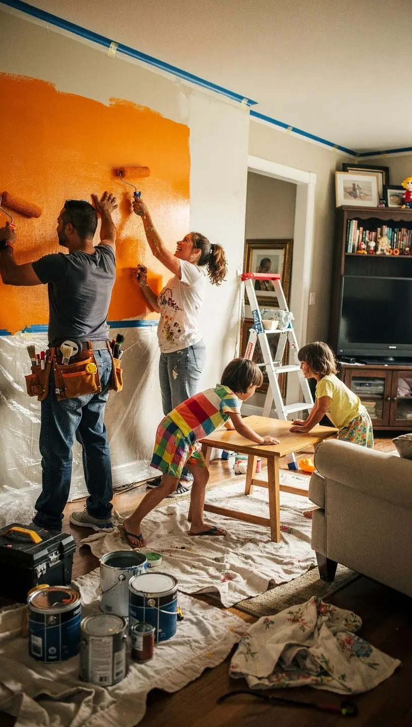 Gabinet z biurkiem, wygodnym fotelem i inspirującymi dekoracjami ściennymi.